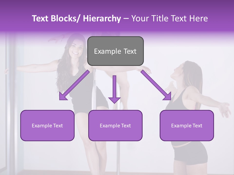 A Woman Standing On A Pole In Front Of A Mirror PowerPoint Template