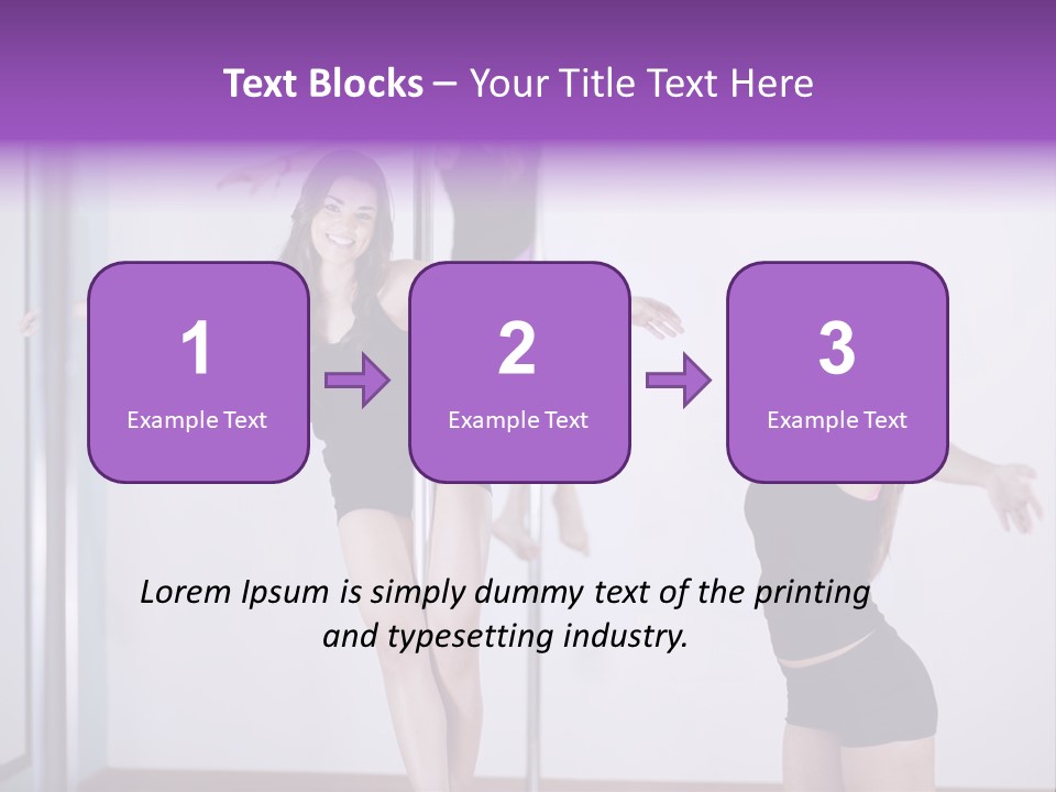 A Woman Standing On A Pole In Front Of A Mirror PowerPoint Template