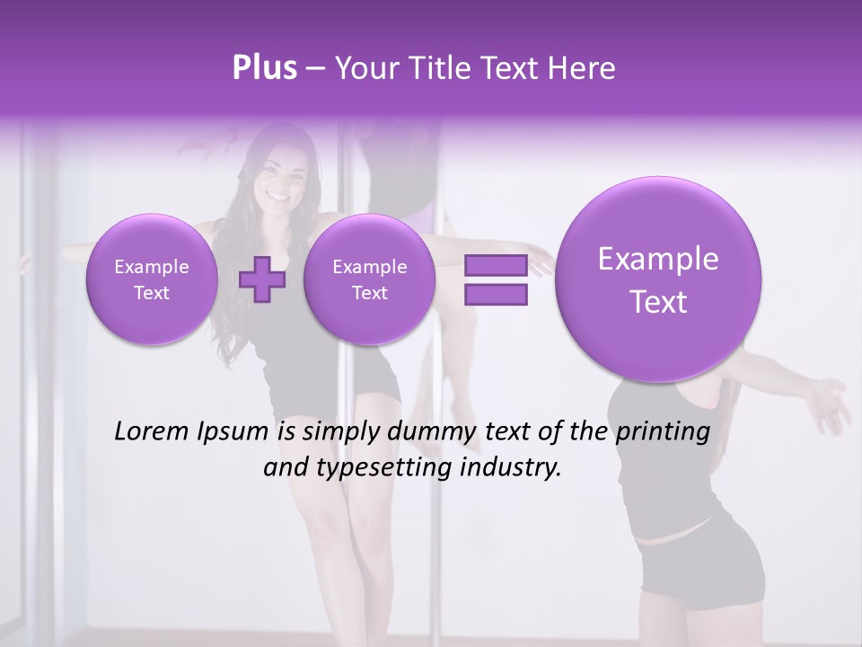 A Woman Standing On A Pole In Front Of A Mirror PowerPoint Template