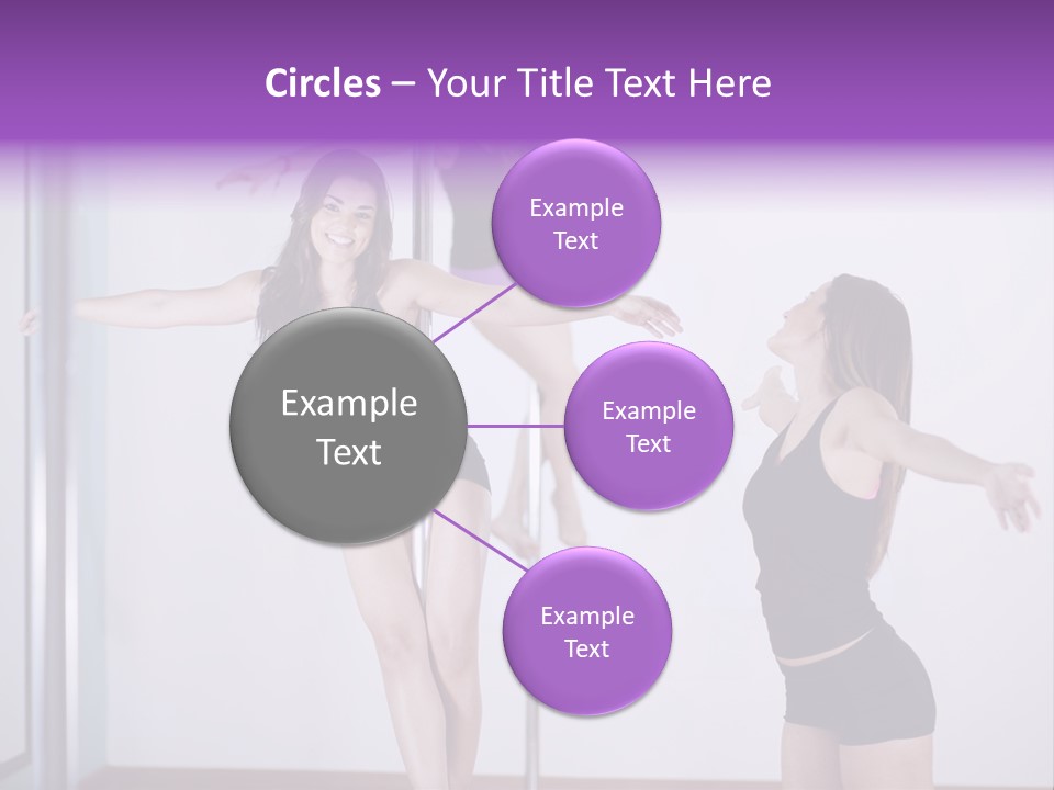 A Woman Standing On A Pole In Front Of A Mirror PowerPoint Template