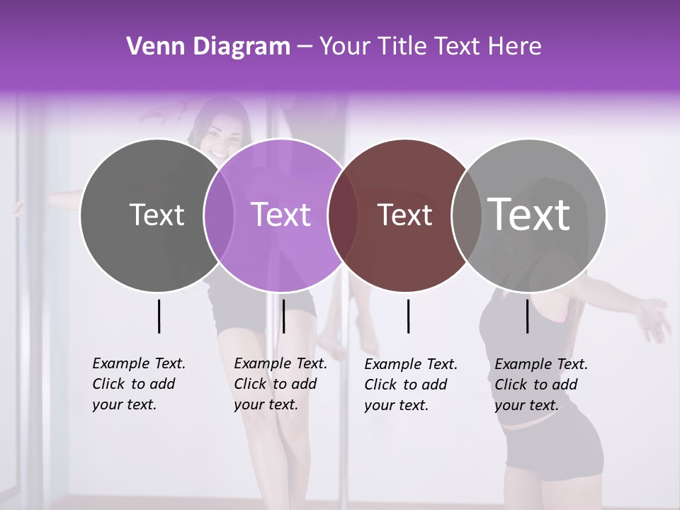 A Woman Standing On A Pole In Front Of A Mirror PowerPoint Template