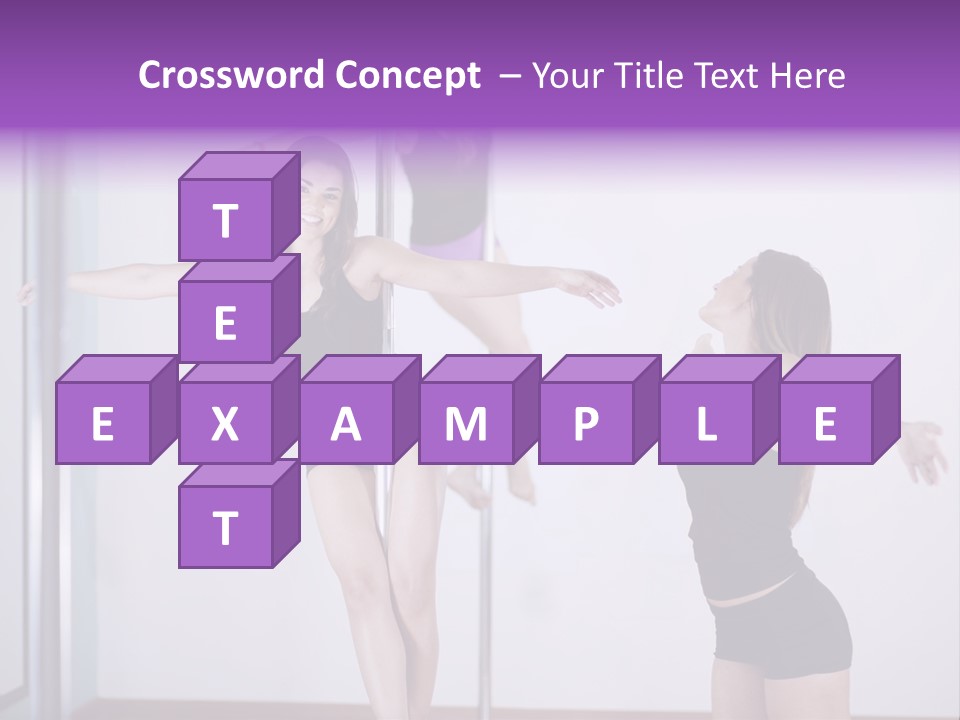 A Woman Standing On A Pole In Front Of A Mirror PowerPoint Template