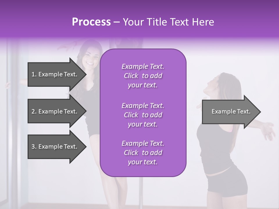 A Woman Standing On A Pole In Front Of A Mirror PowerPoint Template