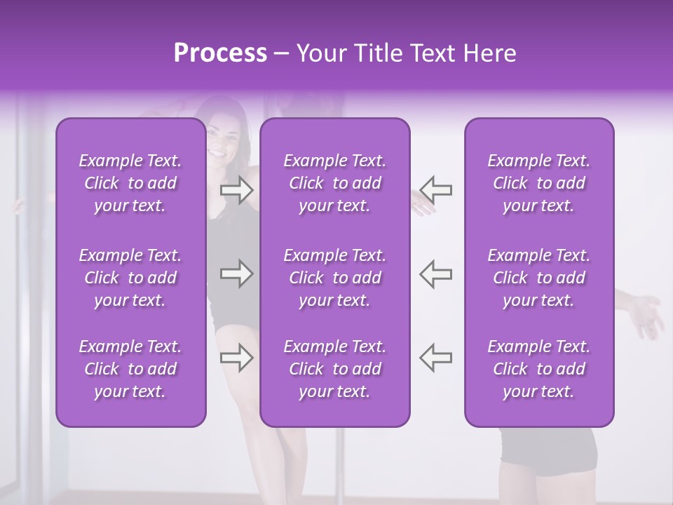 A Woman Standing On A Pole In Front Of A Mirror PowerPoint Template