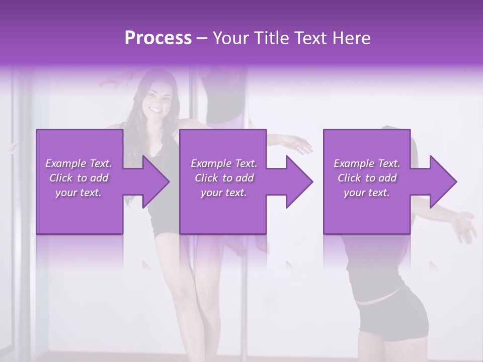 A Woman Standing On A Pole In Front Of A Mirror PowerPoint Template