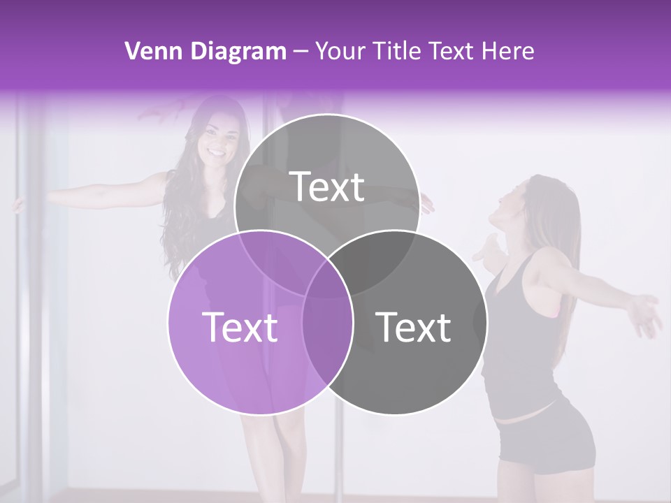 A Woman Standing On A Pole In Front Of A Mirror PowerPoint Template