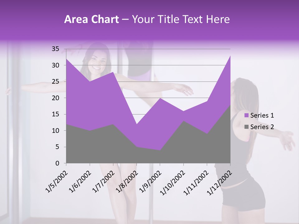 A Woman Standing On A Pole In Front Of A Mirror PowerPoint Template