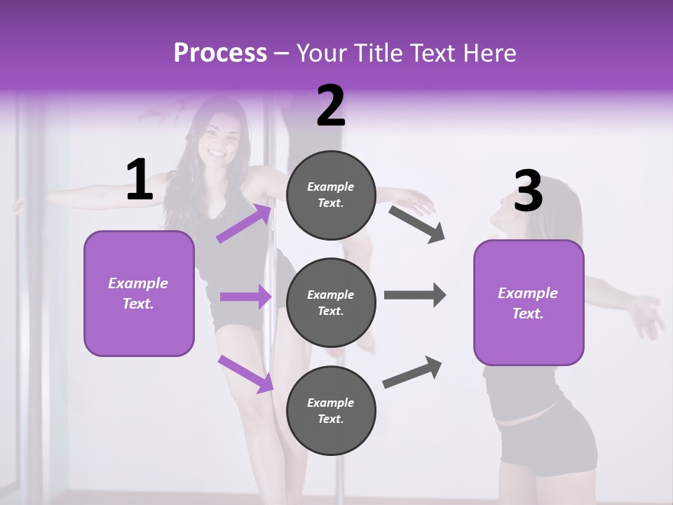 A Woman Standing On A Pole In Front Of A Mirror PowerPoint Template