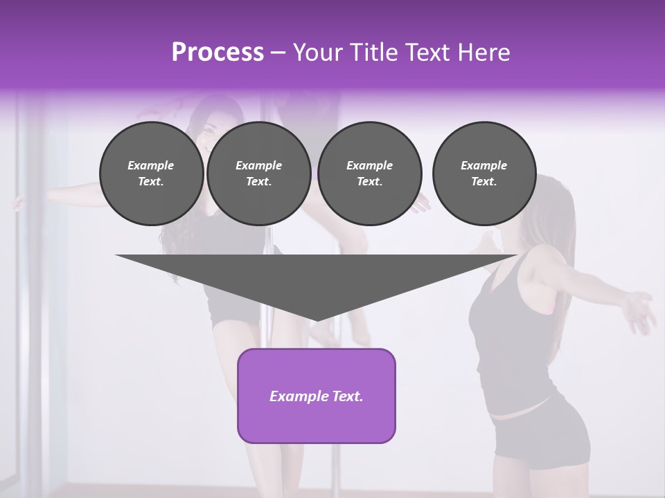 A Woman Standing On A Pole In Front Of A Mirror PowerPoint Template