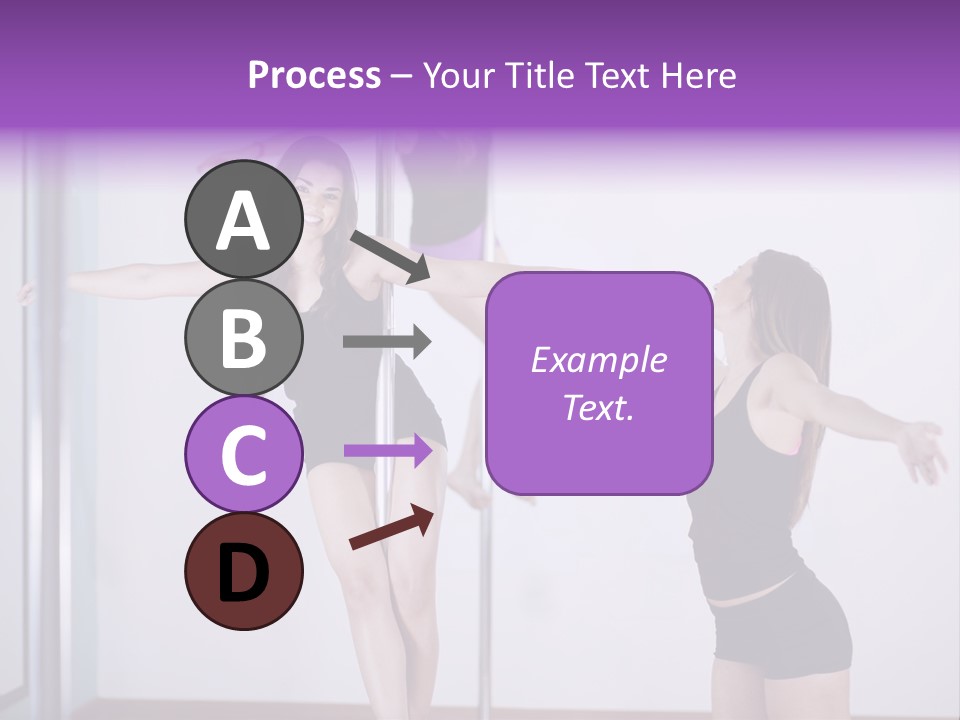 A Woman Standing On A Pole In Front Of A Mirror PowerPoint Template