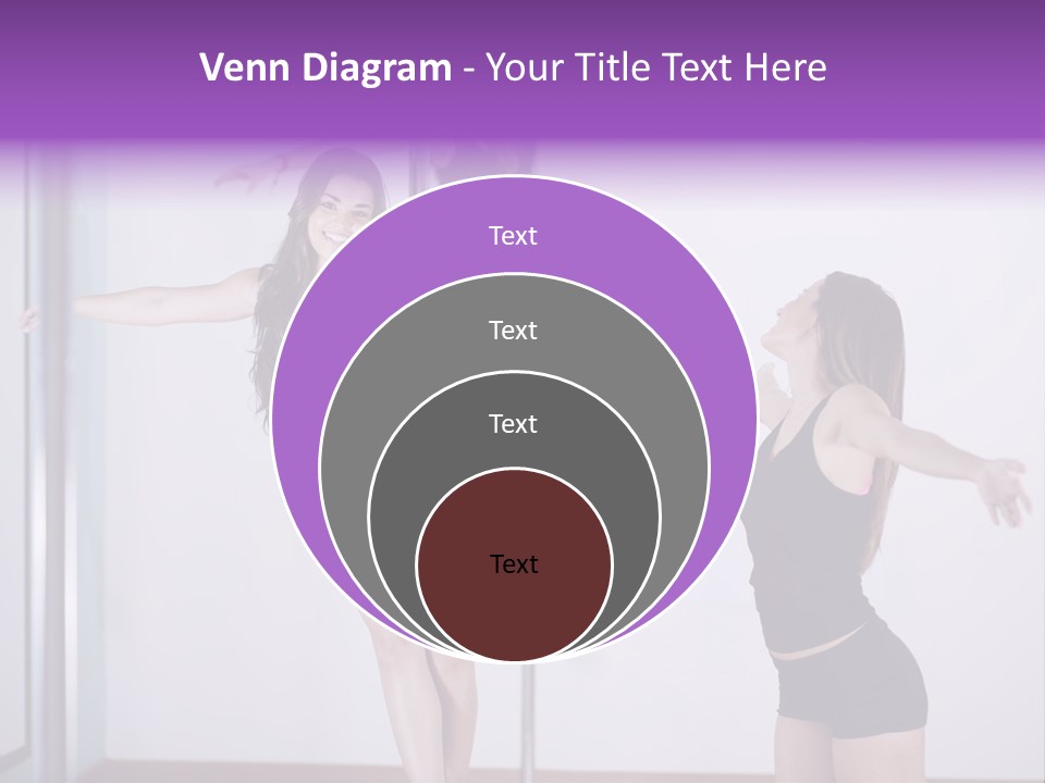 A Woman Standing On A Pole In Front Of A Mirror PowerPoint Template