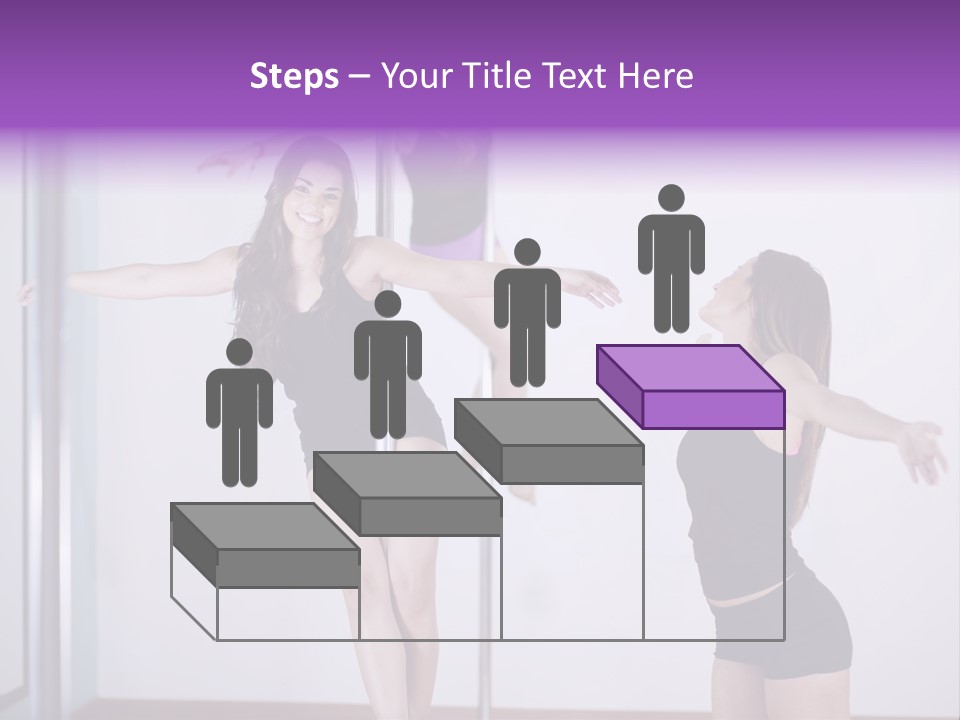 A Woman Standing On A Pole In Front Of A Mirror PowerPoint Template
