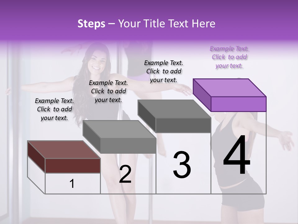 A Woman Standing On A Pole In Front Of A Mirror PowerPoint Template