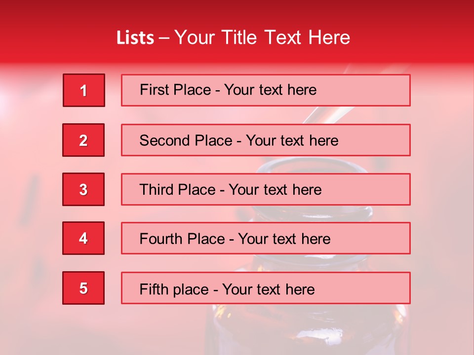 A Dropper Bottle Filled With Liquid Sitting On Top Of A Table PowerPoint Template