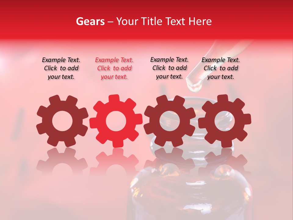 A Dropper Bottle Filled With Liquid Sitting On Top Of A Table PowerPoint Template