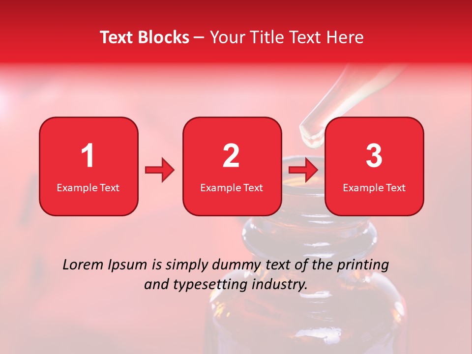 A Dropper Bottle Filled With Liquid Sitting On Top Of A Table PowerPoint Template