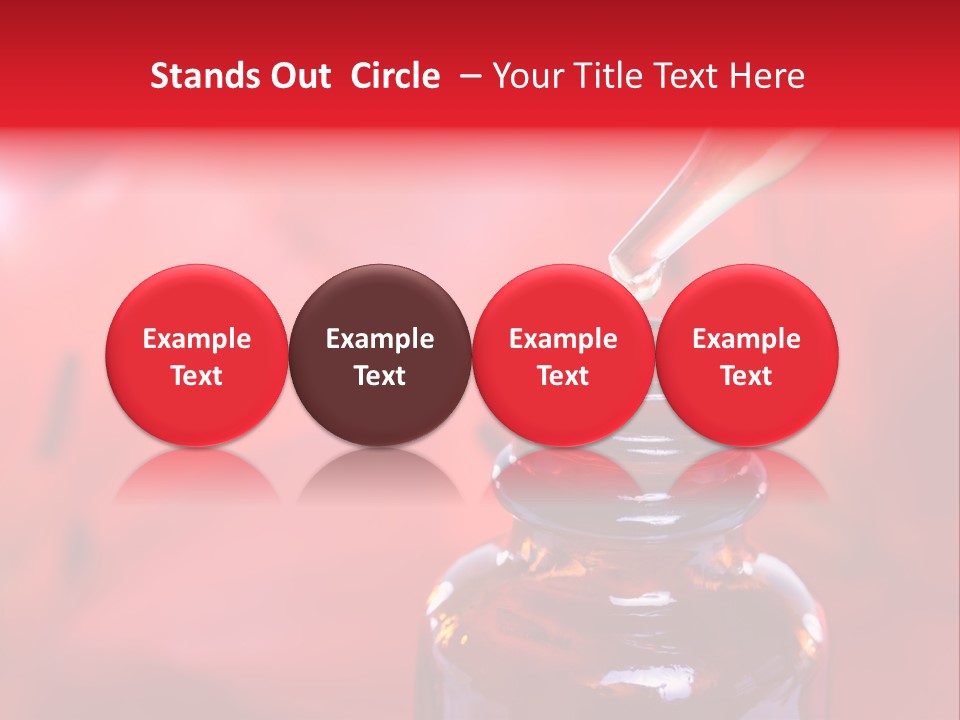 A Dropper Bottle Filled With Liquid Sitting On Top Of A Table PowerPoint Template