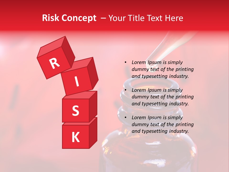 A Dropper Bottle Filled With Liquid Sitting On Top Of A Table PowerPoint Template