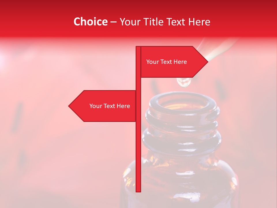 A Dropper Bottle Filled With Liquid Sitting On Top Of A Table PowerPoint Template