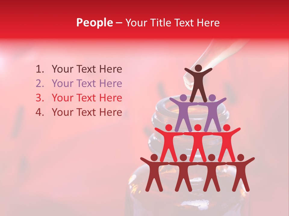 A Dropper Bottle Filled With Liquid Sitting On Top Of A Table PowerPoint Template