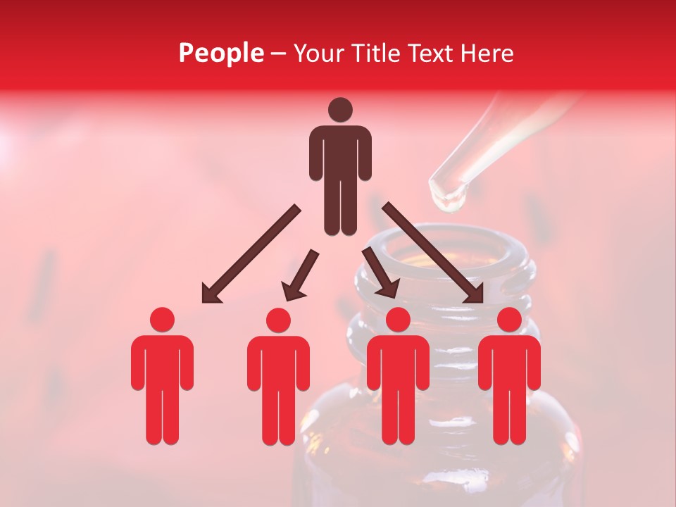 A Dropper Bottle Filled With Liquid Sitting On Top Of A Table PowerPoint Template