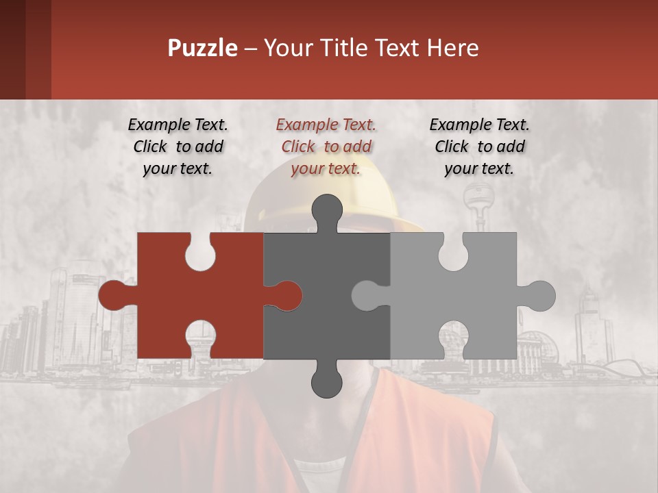 A Man Wearing A Hard Hat And Safety Glasses PowerPoint Template