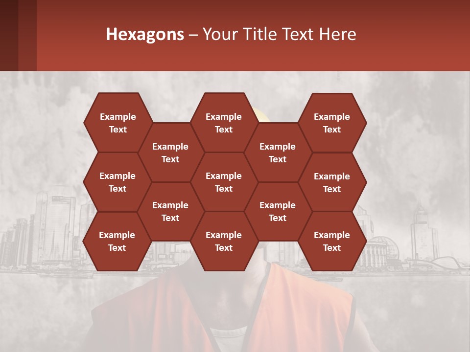 A Man Wearing A Hard Hat And Safety Glasses PowerPoint Template