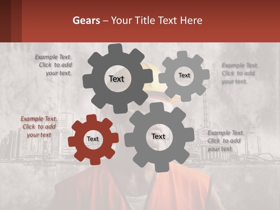 A Man Wearing A Hard Hat And Safety Glasses PowerPoint Template