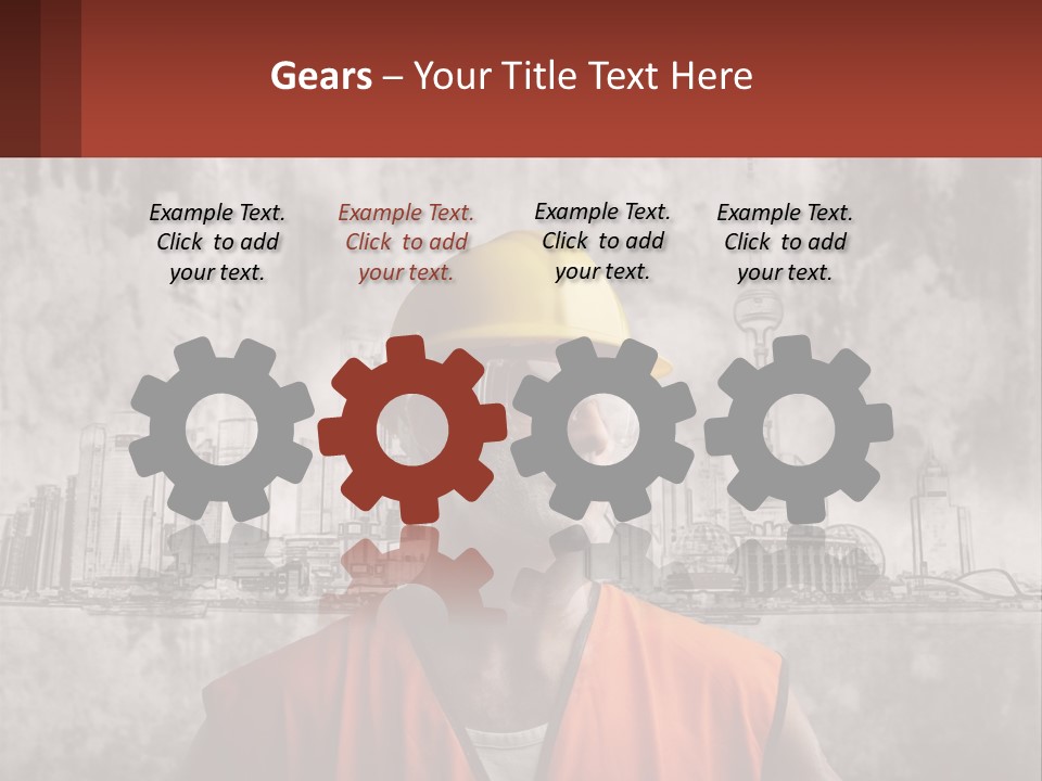 A Man Wearing A Hard Hat And Safety Glasses PowerPoint Template