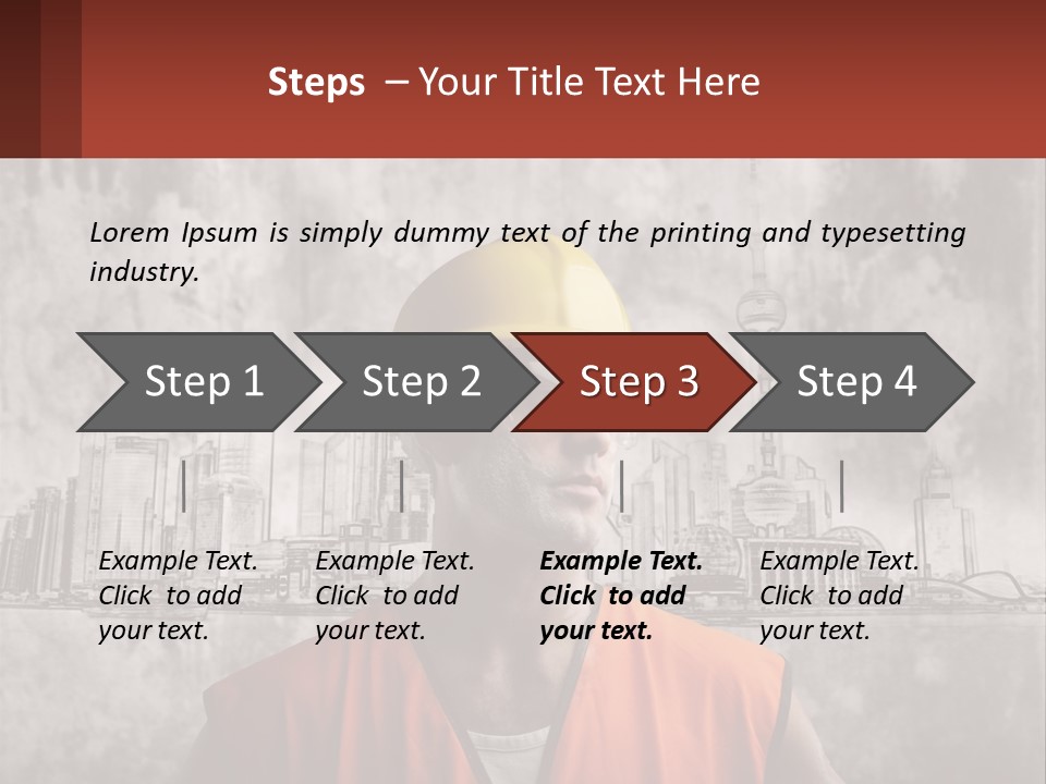 A Man Wearing A Hard Hat And Safety Glasses PowerPoint Template