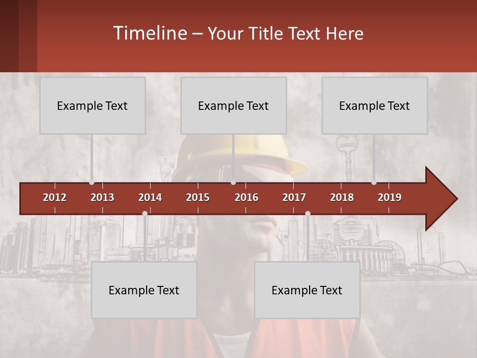 A Man Wearing A Hard Hat And Safety Glasses PowerPoint Template