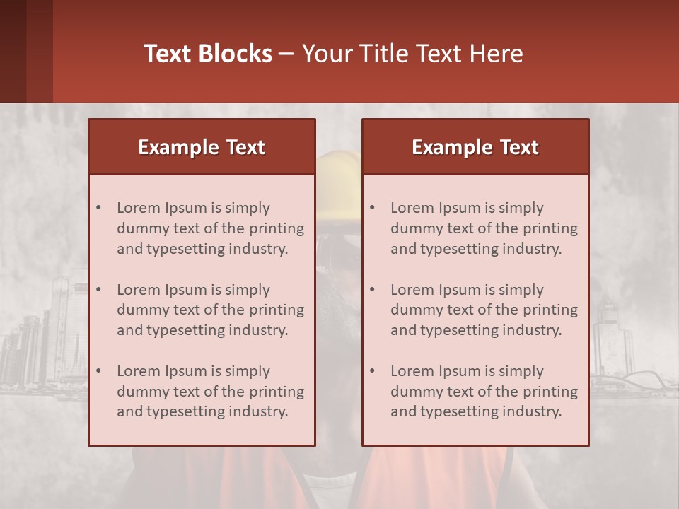 A Man Wearing A Hard Hat And Safety Glasses PowerPoint Template