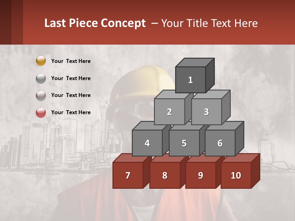 A Man Wearing A Hard Hat And Safety Glasses PowerPoint Template