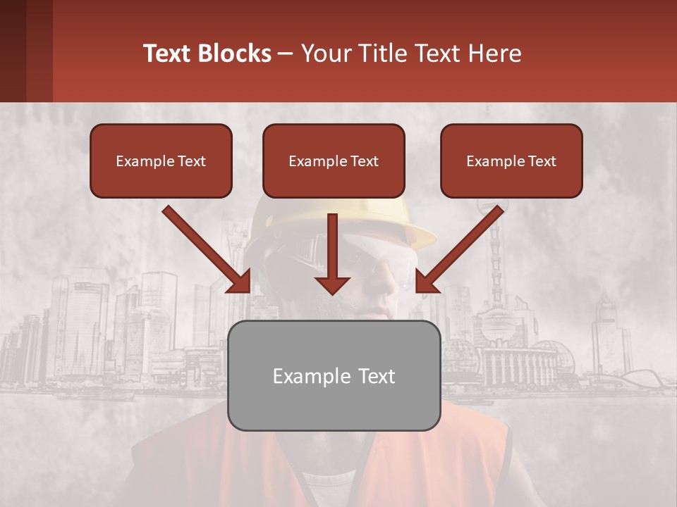 A Man Wearing A Hard Hat And Safety Glasses PowerPoint Template