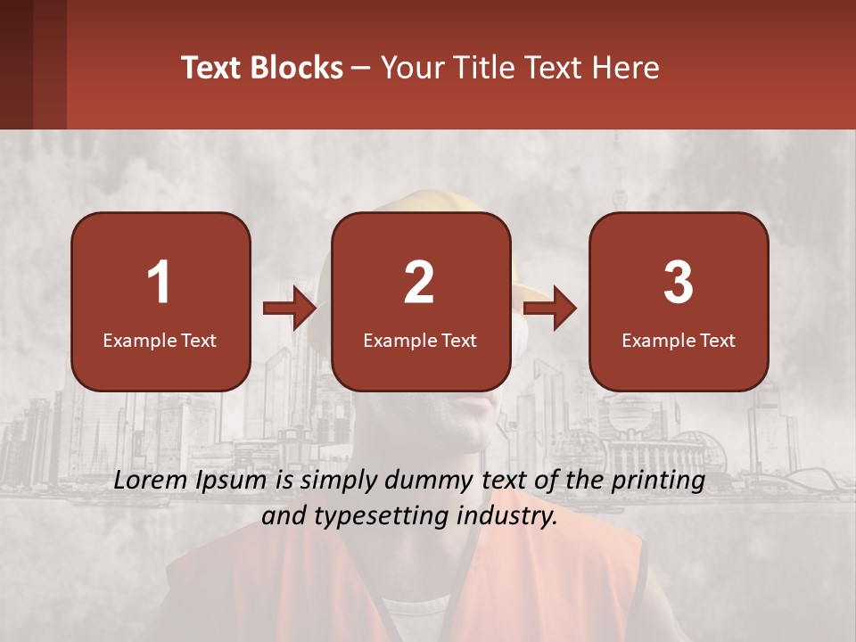 A Man Wearing A Hard Hat And Safety Glasses PowerPoint Template