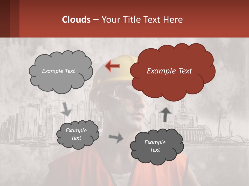 A Man Wearing A Hard Hat And Safety Glasses PowerPoint Template
