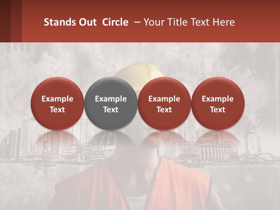 A Man Wearing A Hard Hat And Safety Glasses PowerPoint Template