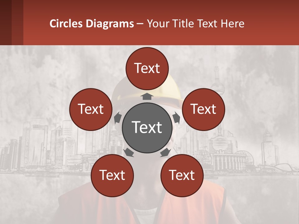 A Man Wearing A Hard Hat And Safety Glasses PowerPoint Template