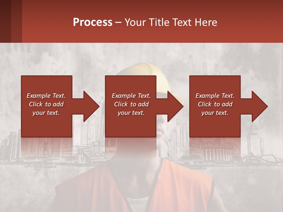 A Man Wearing A Hard Hat And Safety Glasses PowerPoint Template