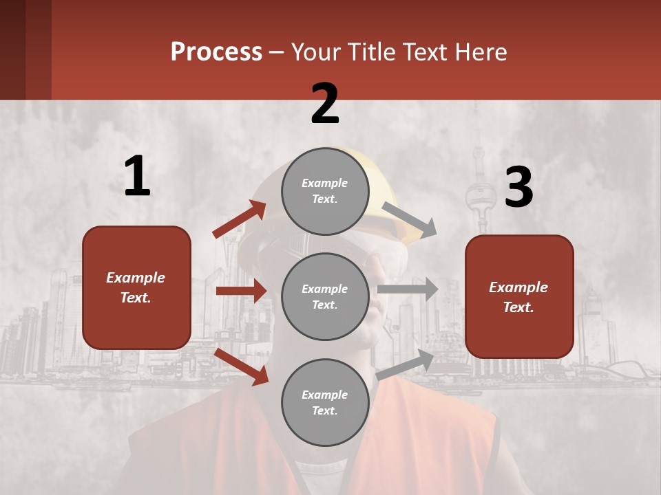 A Man Wearing A Hard Hat And Safety Glasses PowerPoint Template