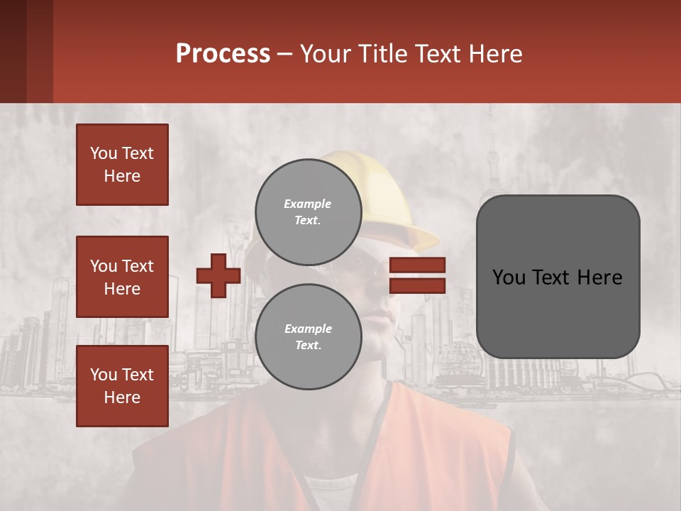 A Man Wearing A Hard Hat And Safety Glasses PowerPoint Template