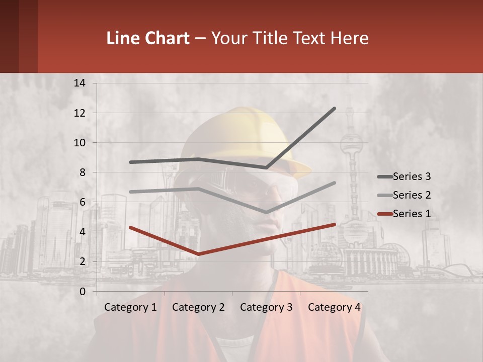 A Man Wearing A Hard Hat And Safety Glasses PowerPoint Template