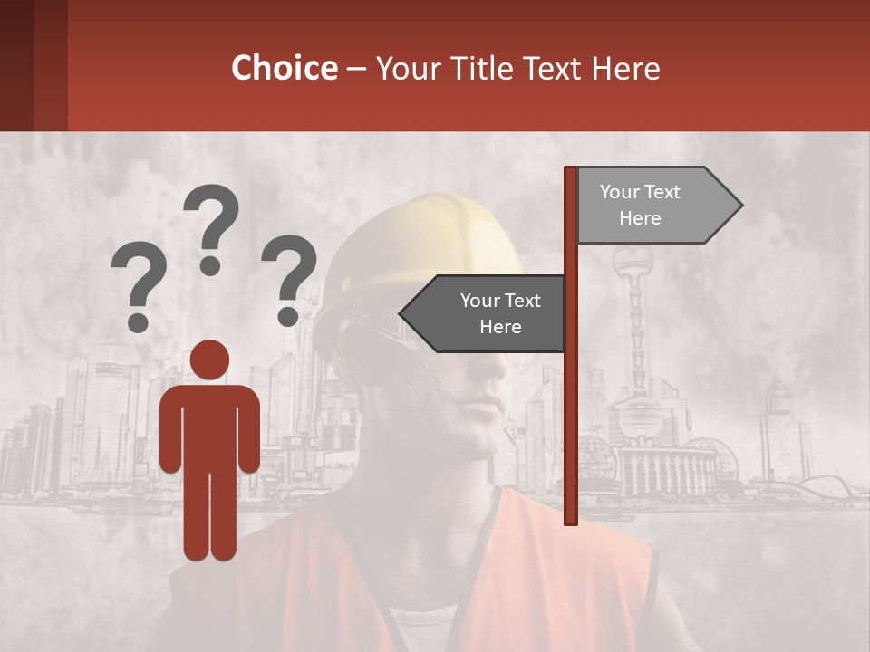 A Man Wearing A Hard Hat And Safety Glasses PowerPoint Template