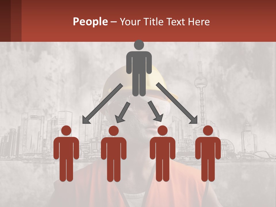 A Man Wearing A Hard Hat And Safety Glasses PowerPoint Template