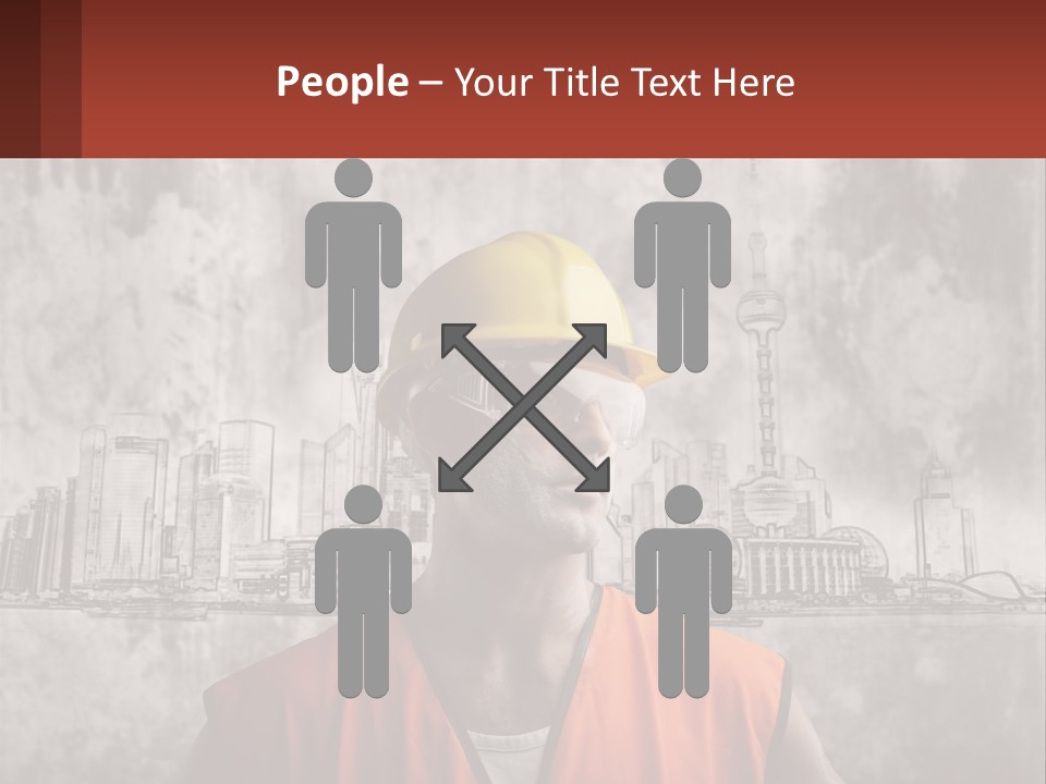 A Man Wearing A Hard Hat And Safety Glasses PowerPoint Template