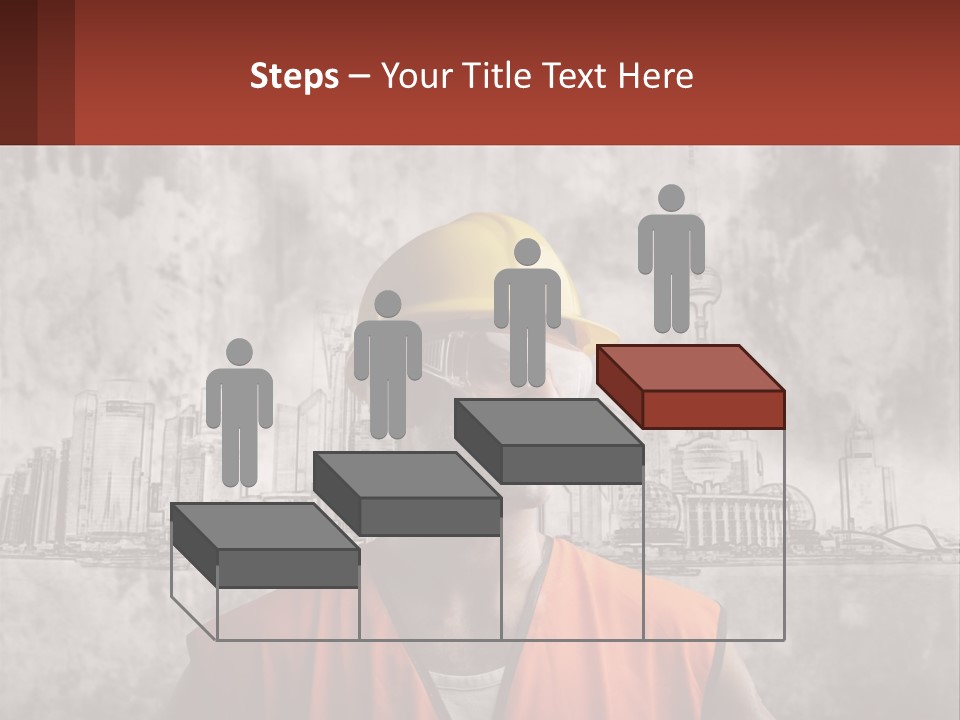 A Man Wearing A Hard Hat And Safety Glasses PowerPoint Template