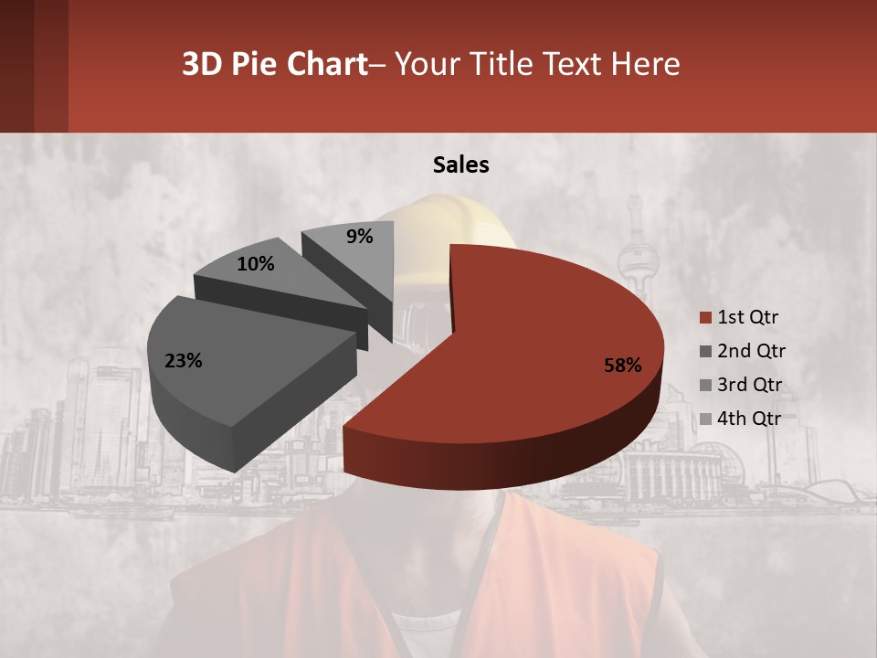 A Man Wearing A Hard Hat And Safety Glasses PowerPoint Template