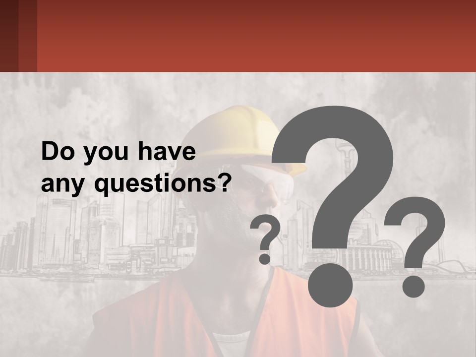 A Man Wearing A Hard Hat And Safety Glasses PowerPoint Template