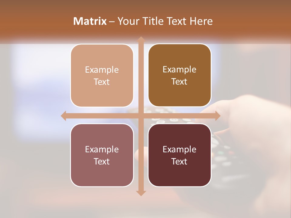 A Person Holding A Remote Control In Front Of A Television PowerPoint Template