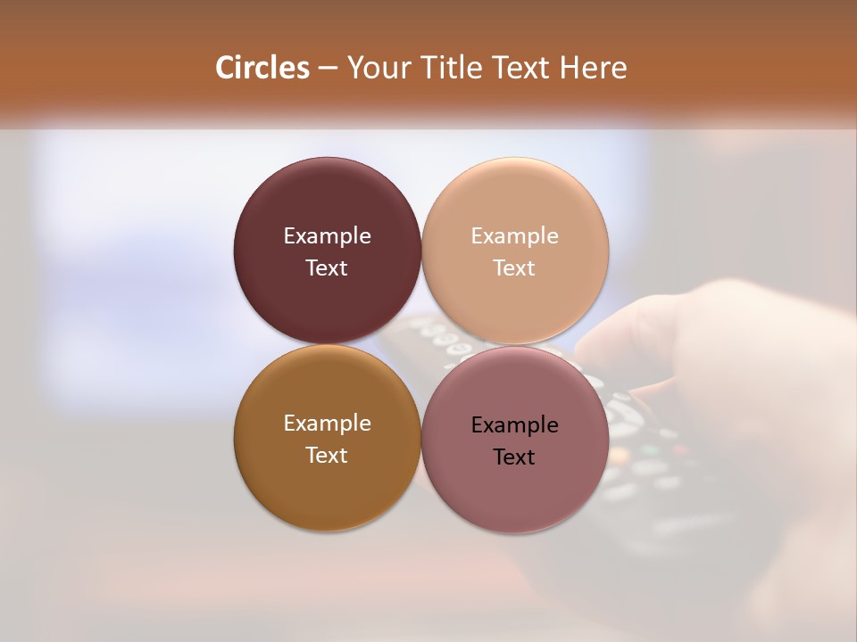 A Person Holding A Remote Control In Front Of A Television PowerPoint Template